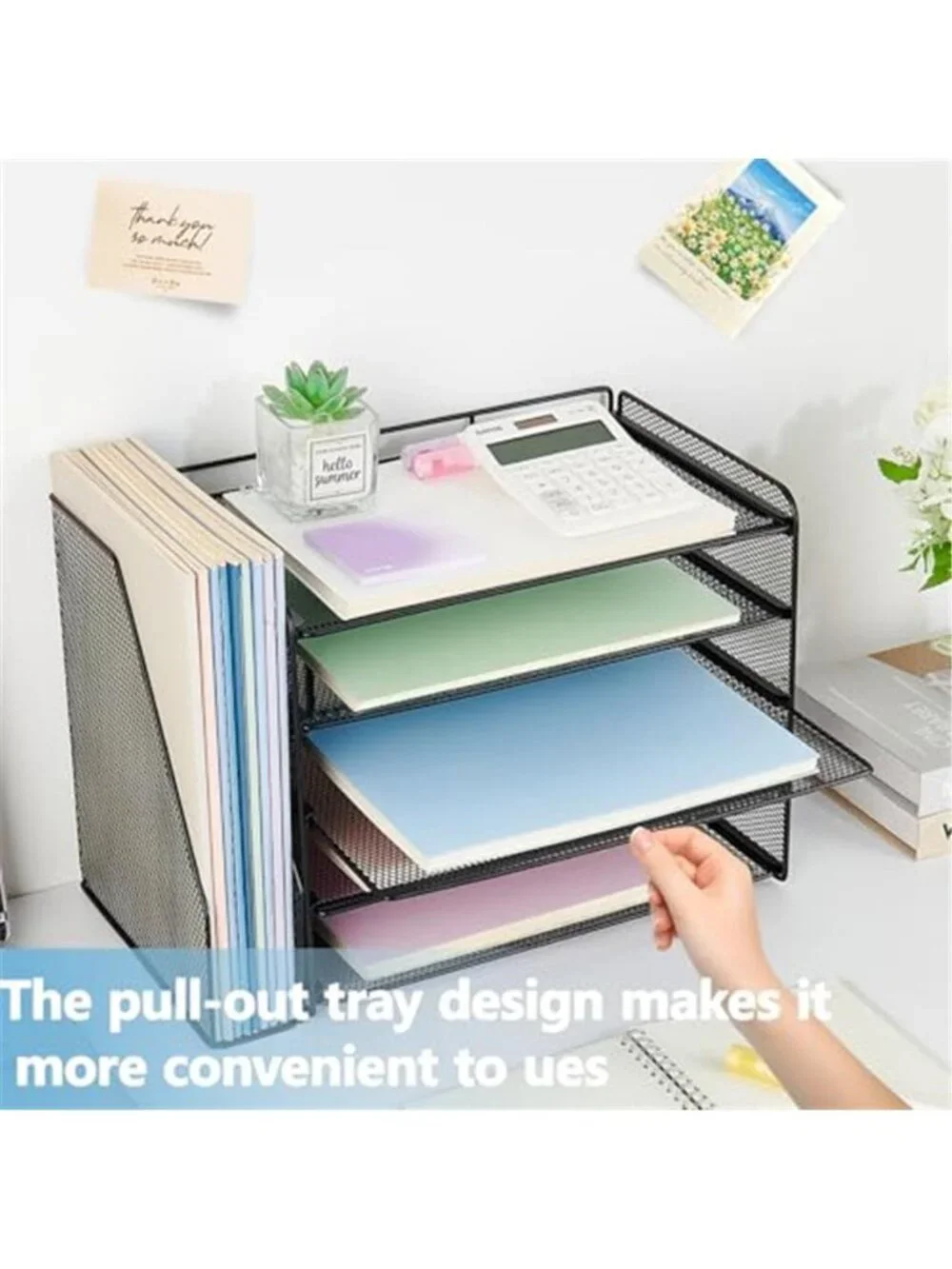 Desk Organizer 5 Tier File Organizer Paper Tray Desktop Office Storage Rack